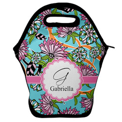 Summer Flowers Lunch Bag w/ Name and Initial