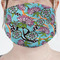 Summer Flowers Mask - Pleated (new) Front View on Girl