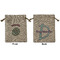 Summer Flowers Medium Burlap Gift Bag - Front & Back (Personalized)