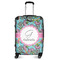 Summer Flowers Suitcase - 24" Medium - Checked (Personalized)