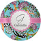 Summer Flowers Melamine Salad Plate - 8" (Personalized)