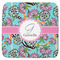 Summer Flowers Memory Foam Bath Mat - 48"x48" (Personalized)