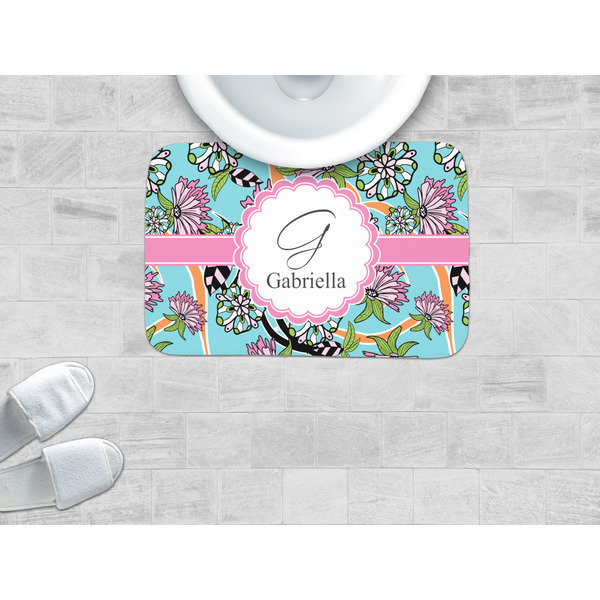 Summer Flowers Memory Foam Bath Mat - LIFESTYLE