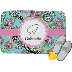 Summer Flowers Memory Foam Bath Mat - 34"x21" (Personalized)