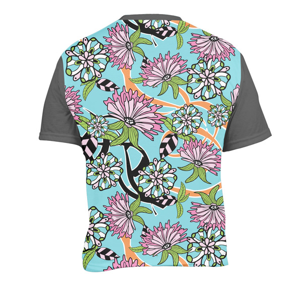 Summer Flowers Men's Crew Neck T Shirt Medium - Back