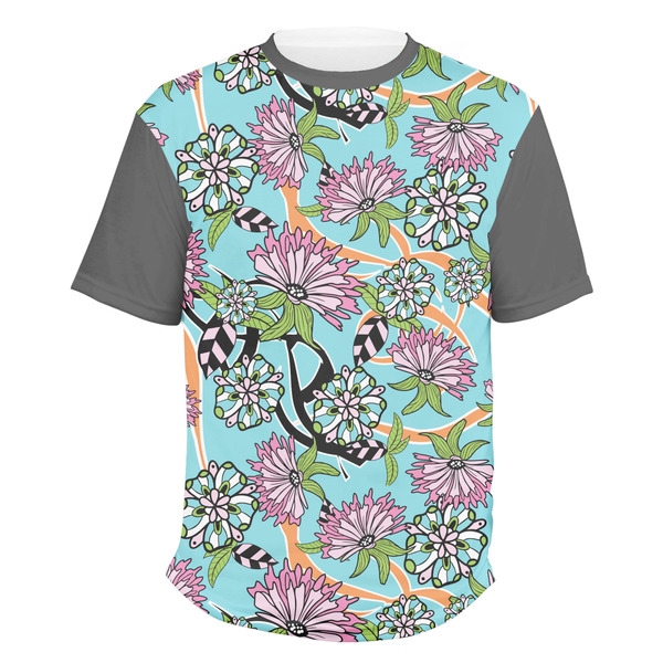 Custom Summer Flowers Men's Crew T-Shirt - 3X Large