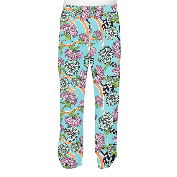 Summer Flowers Men's Pjs Back - on model