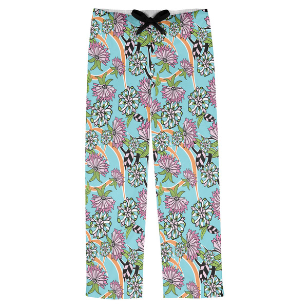 Custom Summer Flowers Mens Pajama Pants - XS