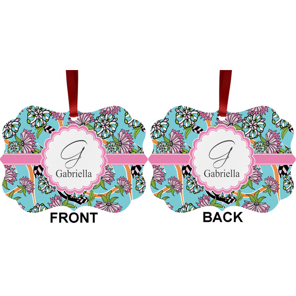 Summer Flowers Metal Benilux Ornament - Front and Back (APPROVAL)