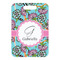 Summer Flowers Metal Luggage Tag - Front Without Strap