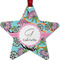 Summer Flowers Metal Star Ornament - Front