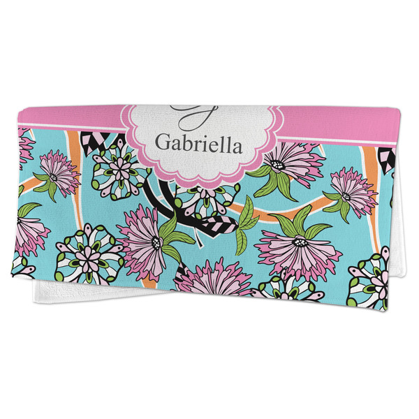 Summer Flowers Microfiber Dish Rag - FOLDED (half)