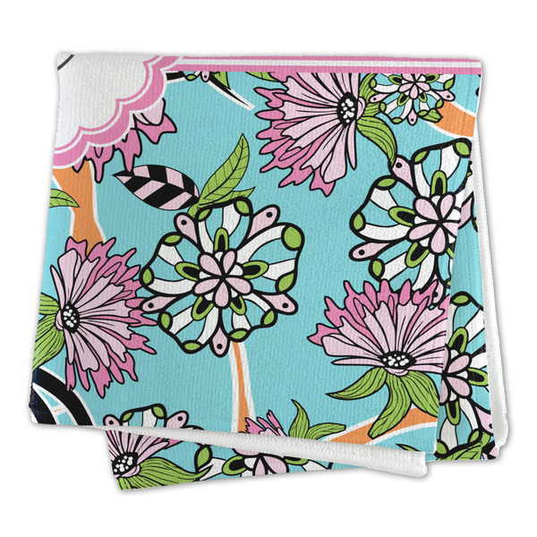 Summer Flowers Microfiber Dish Rag - FOLDED (square)
