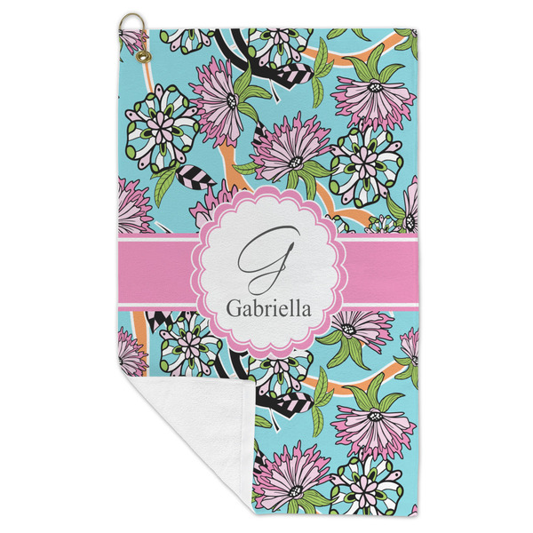 Summer Flowers Microfiber Golf Towels - FOLD
