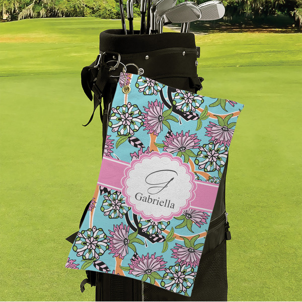 Summer Flowers Microfiber Golf Towels - Small - LIFESTYLE