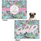Summer Flowers Microfleece Dog Blanket - Regular - Front & Back