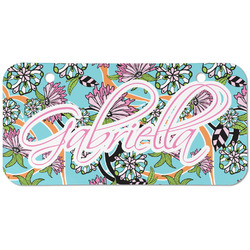 Summer Flowers Mini/Bicycle License Plate (2 Holes) (Personalized)