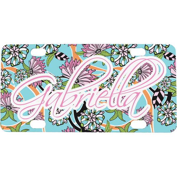 Custom Summer Flowers Mini/Bicycle License Plate (Personalized)
