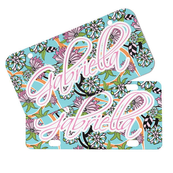 Summer Flowers Mini License Plates - MAIN (4 and 2 Holes)