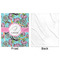 Summer Flowers Minky Blanket - 50"x60" - Single Sided - Front & Back
