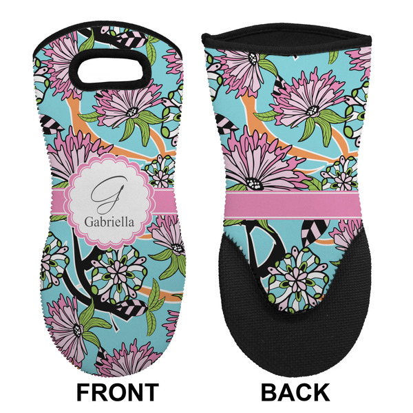 Summer Flowers Neoprene Oven Mitt (Front & Back)