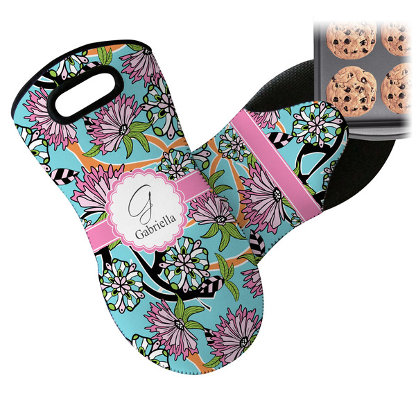 Summer Flowers Neoprene Oven Mitt