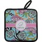 Summer Flowers Pot Holder w/ Name and Initial