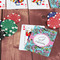 Summer Flowers On Table with Poker Chips