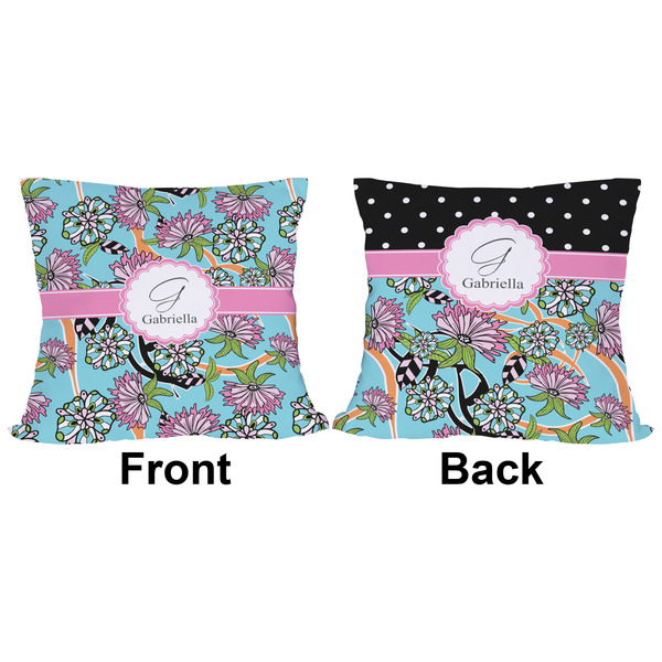 Summer Flowers Outdoor Pillow - 16x16