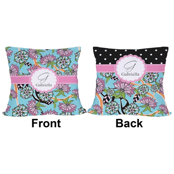 Summer Flowers Outdoor Pillow - 18x18