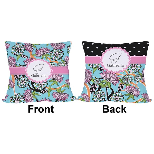 Summer Flowers Outdoor Pillow - 20x20