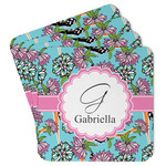 Summer Flowers Paper Coasters w/ Name and Initial