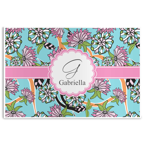 Custom Summer Flowers Disposable Paper Placemats (Personalized)