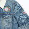 Summer Flowers Patches Lifestyle Jean Jacket Detail