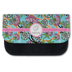 Summer Flowers Canvas Pencil Case w/ Name and Initial