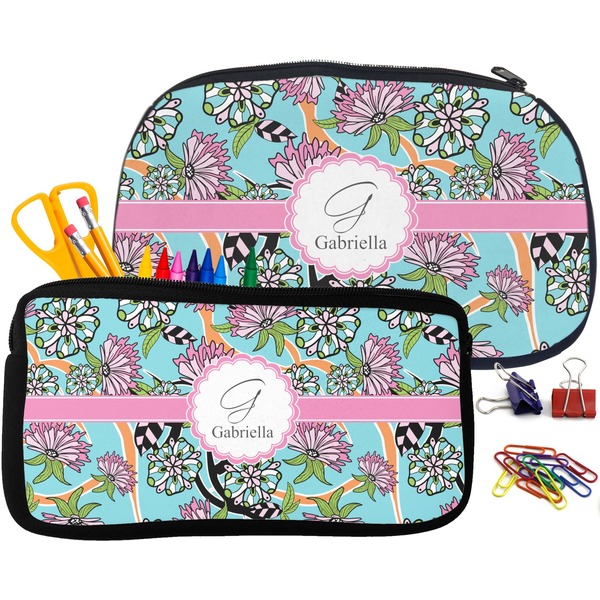 Summer Flowers Pencil / School Supplies Bags Small and Medium