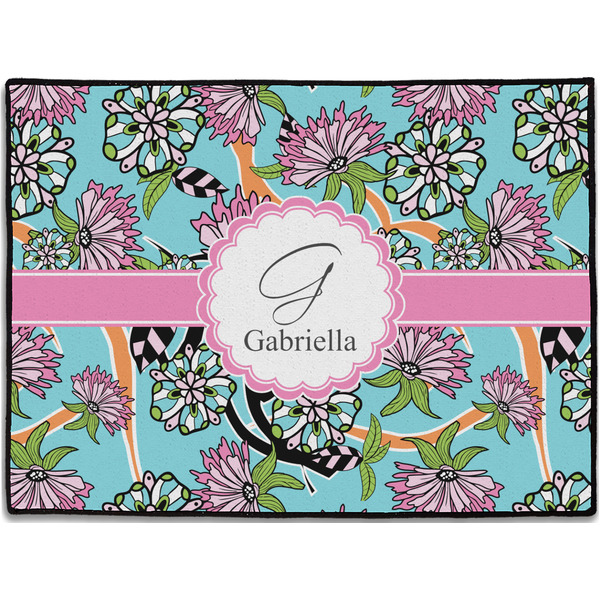 Custom Summer Flowers Door Mat (Personalized)