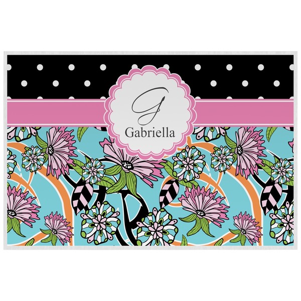 Summer Flowers Personalized Placemat (Back)