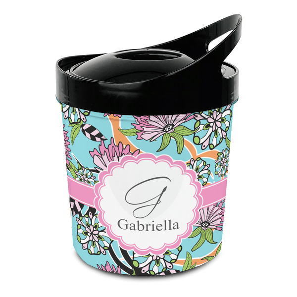 Custom Summer Flowers Plastic Ice Bucket (Personalized)