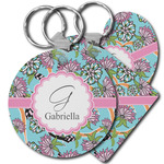 Summer Flowers Plastic Keychain (Personalized)