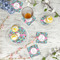 Summer Flowers Plastic Party Appetizer & Dessert Plates - In Context