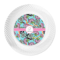 Summer Flowers Plastic Party Dinner Plates - 10" (Personalized)