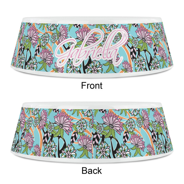 Summer Flowers Plastic Pet Bowls - Small - APPROVAL