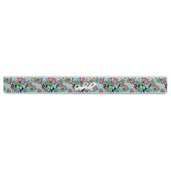 Summer Flowers Plastic Ruler - 12" - FRONT