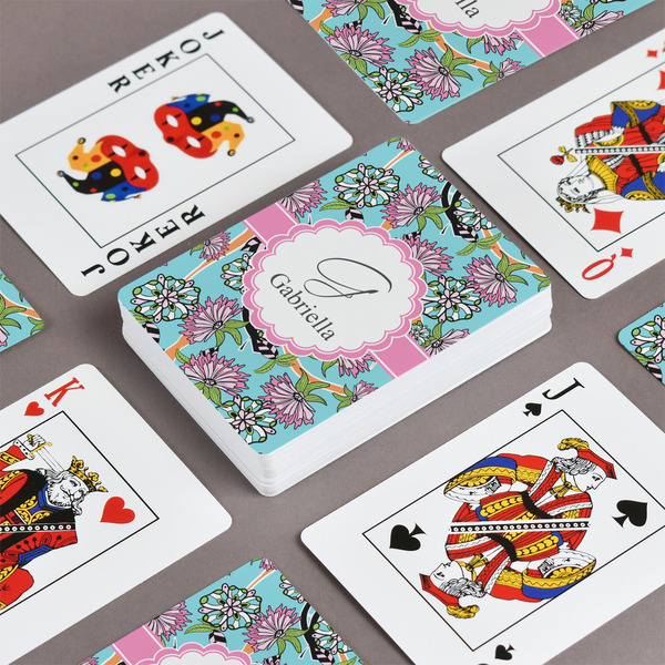 Summer Flowers Playing Cards - Front & Back View