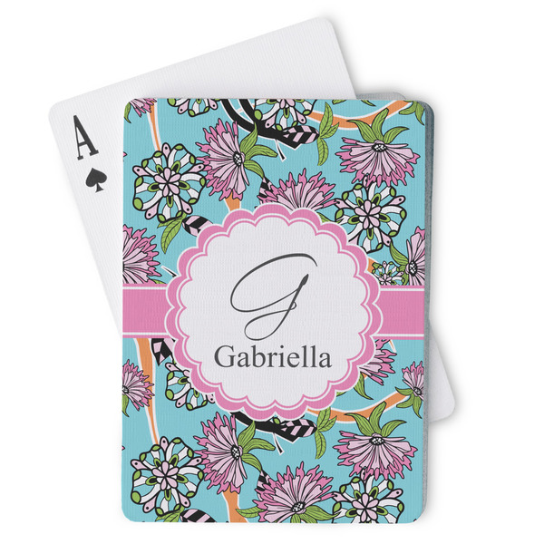 Custom Summer Flowers Playing Cards (Personalized)