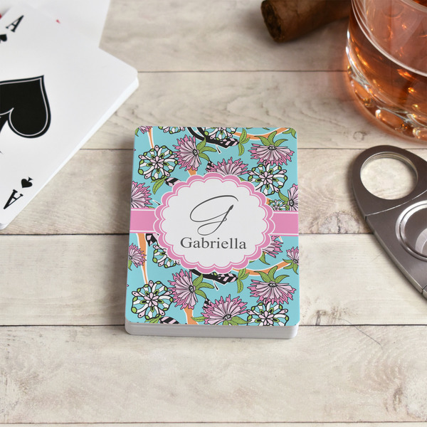 Summer Flowers Playing Cards - In Context