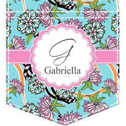 Summer Flowers Iron On Faux Pocket (Personalized)