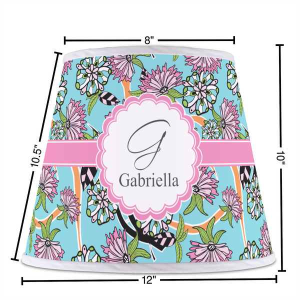 Summer Flowers Poly Film Empire Lampshade - Dimensions