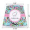 Summer Flowers Poly Film Empire Lampshade - Dimensions